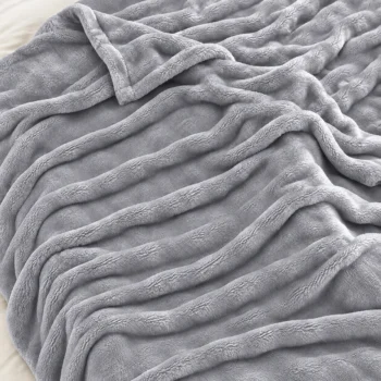 Patura Cocon Gri perlat, textura plusata si pliuri naturale - LINUM